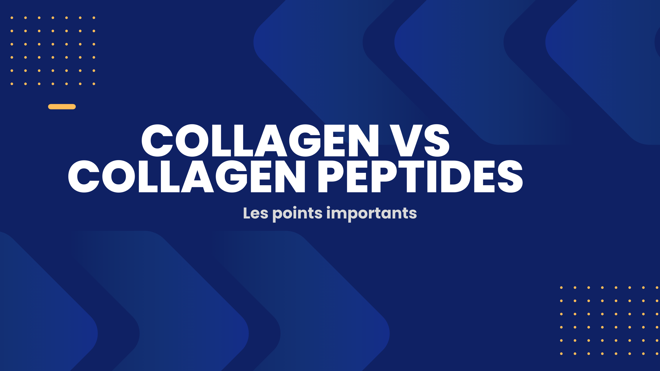 Collagen vs collagen peptides | Les points importants