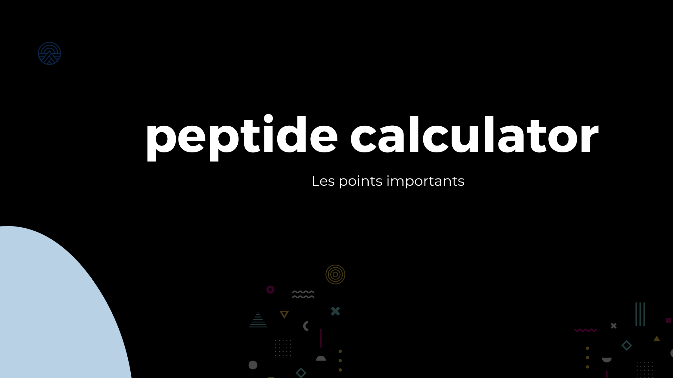 peptide calculator | Les points importants
