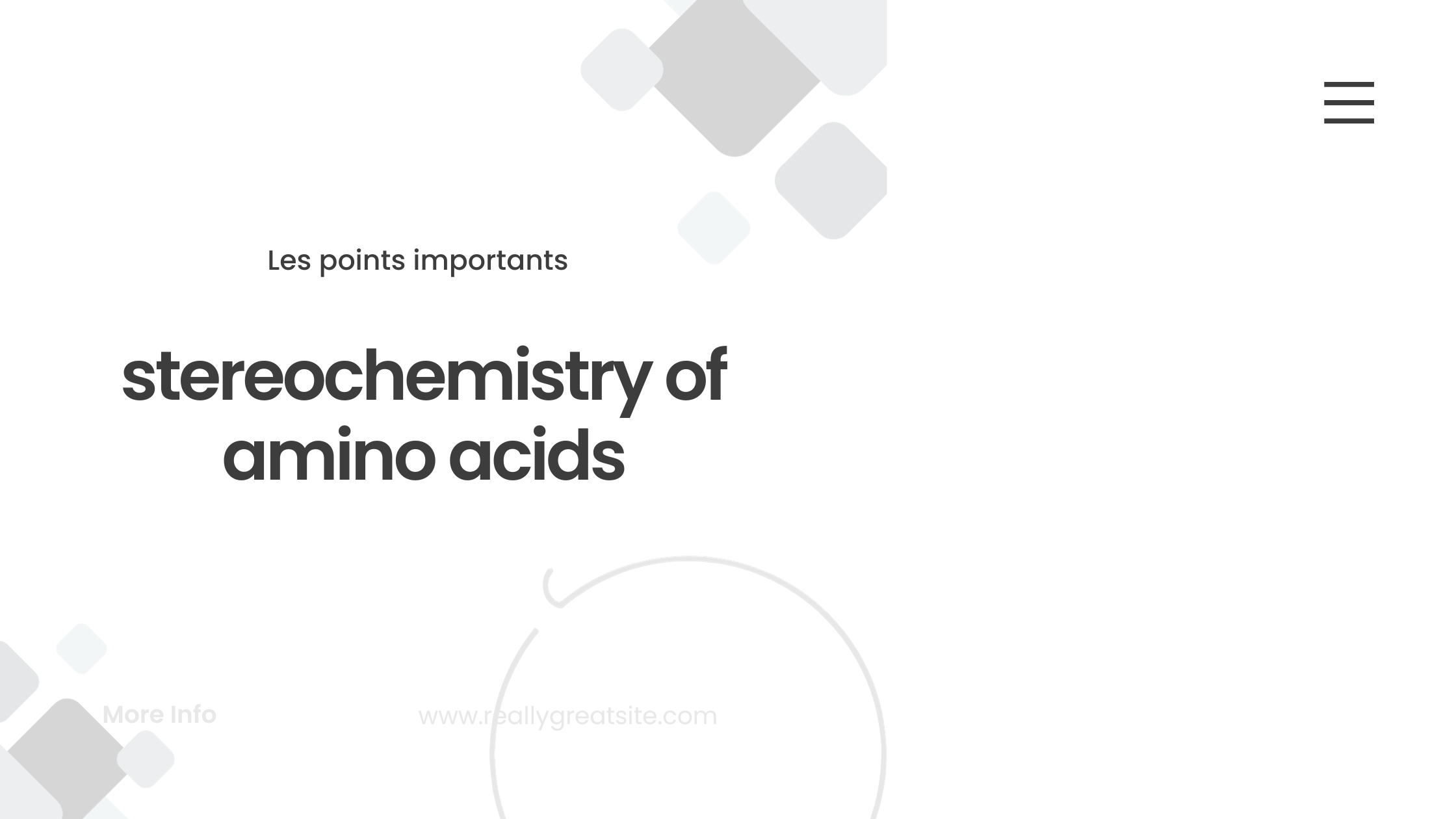 stereochemistry of amino acids | Les points importants