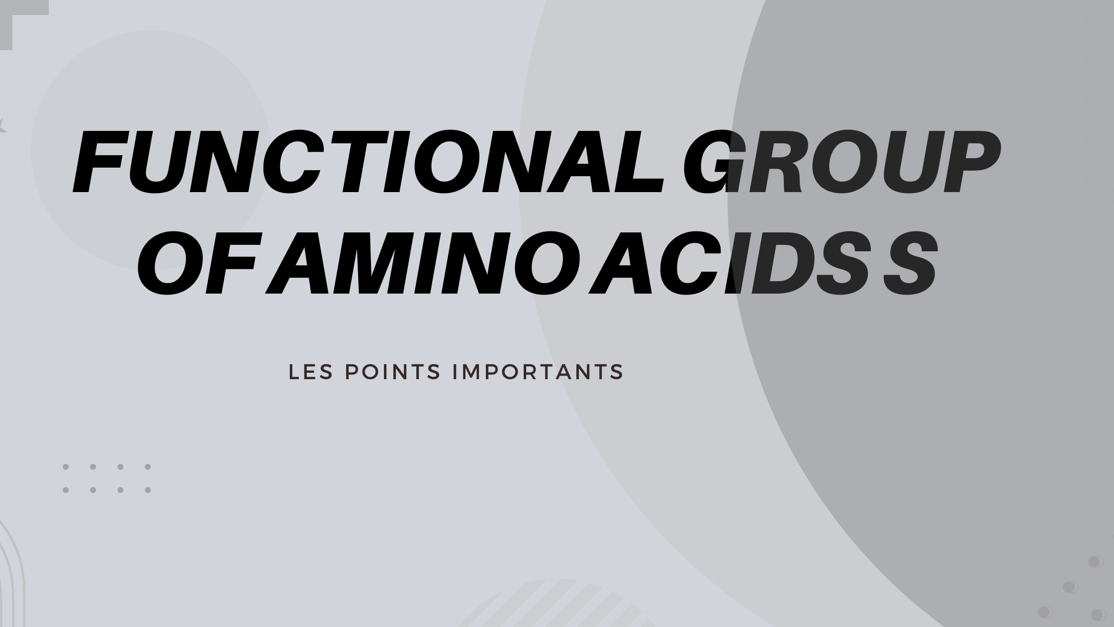 functional group of amino acids | Les points importants