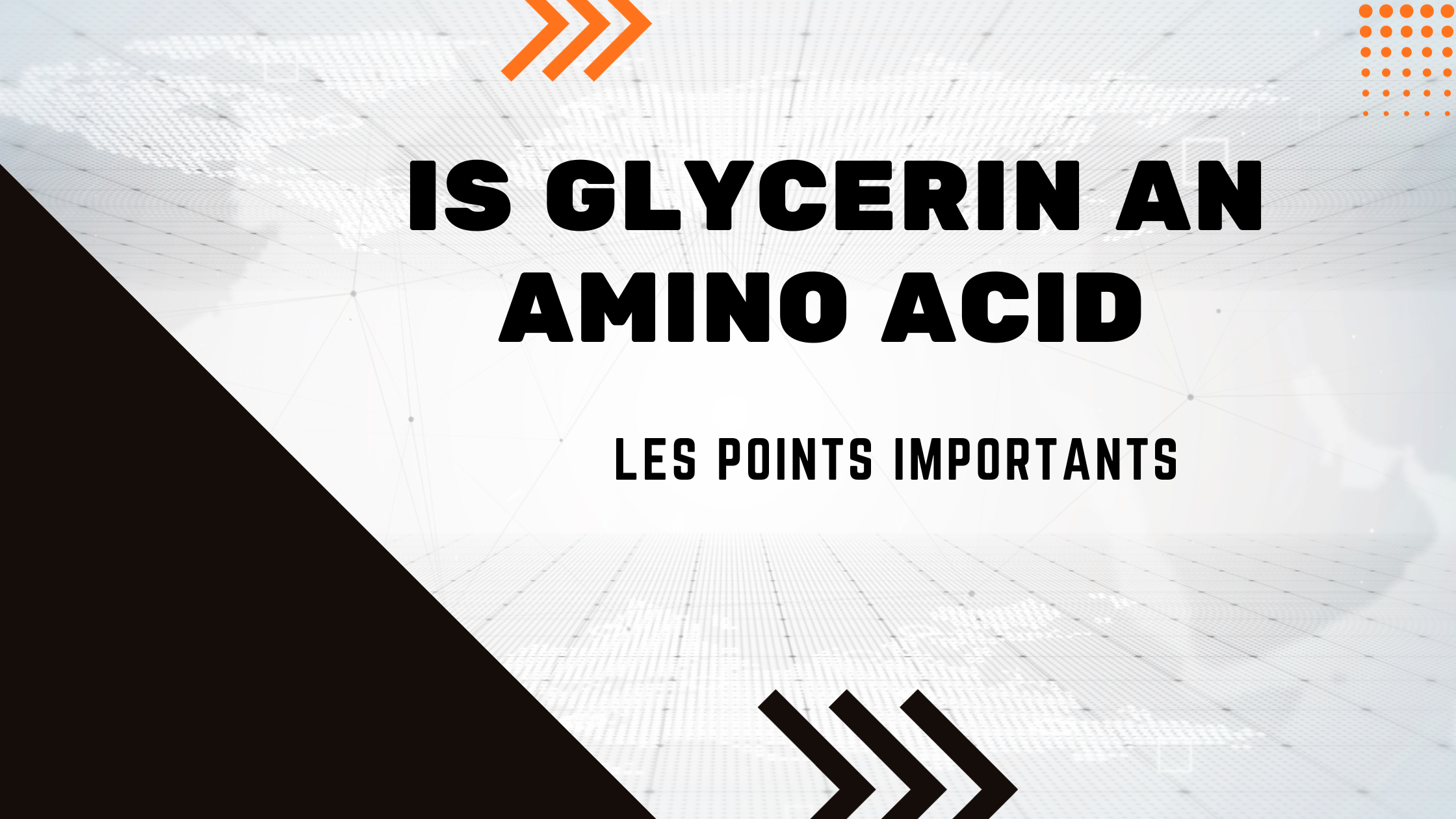 is glycerin an amino acid | Les points importants