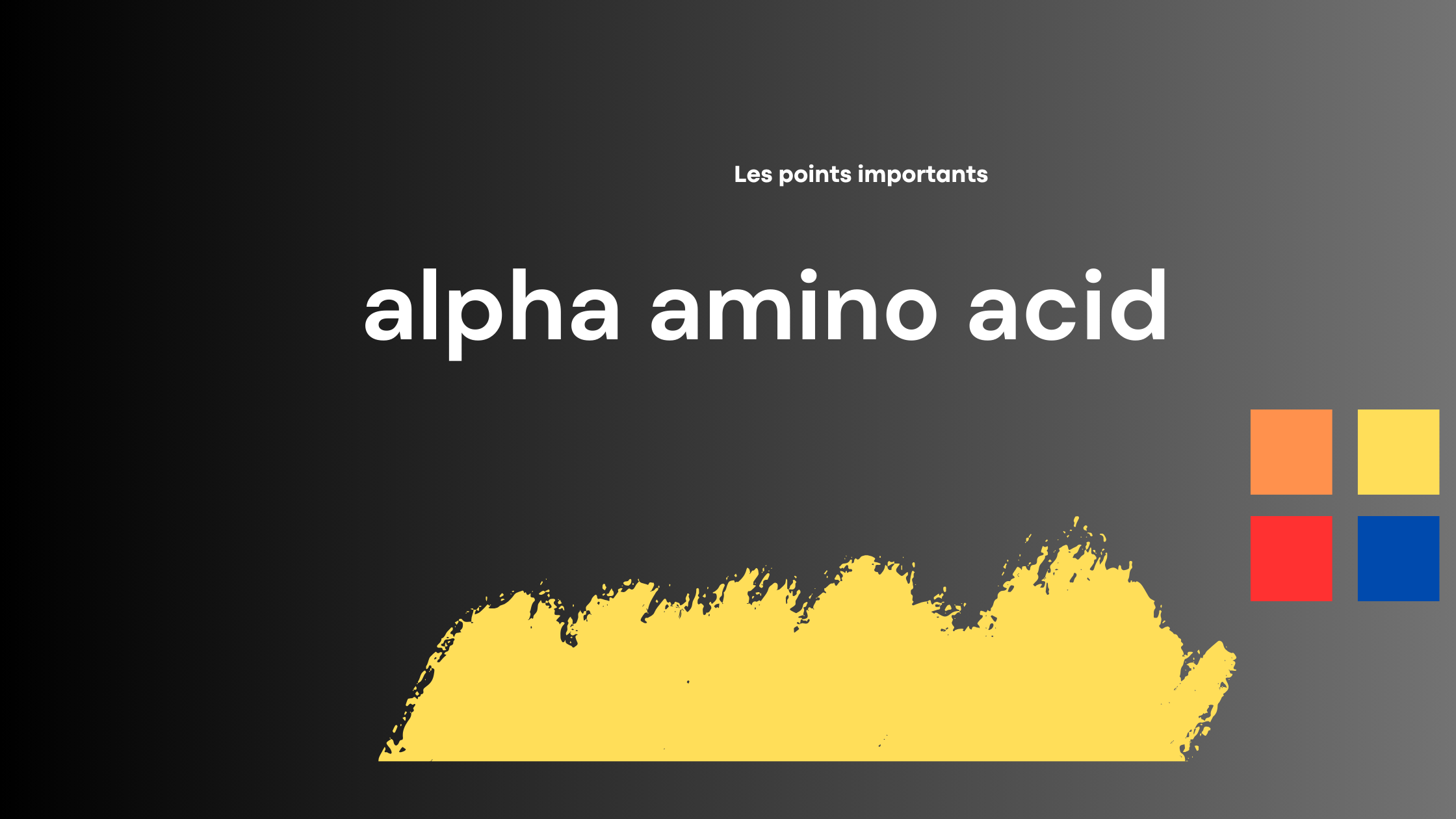 alpha amino acid | Les points importants