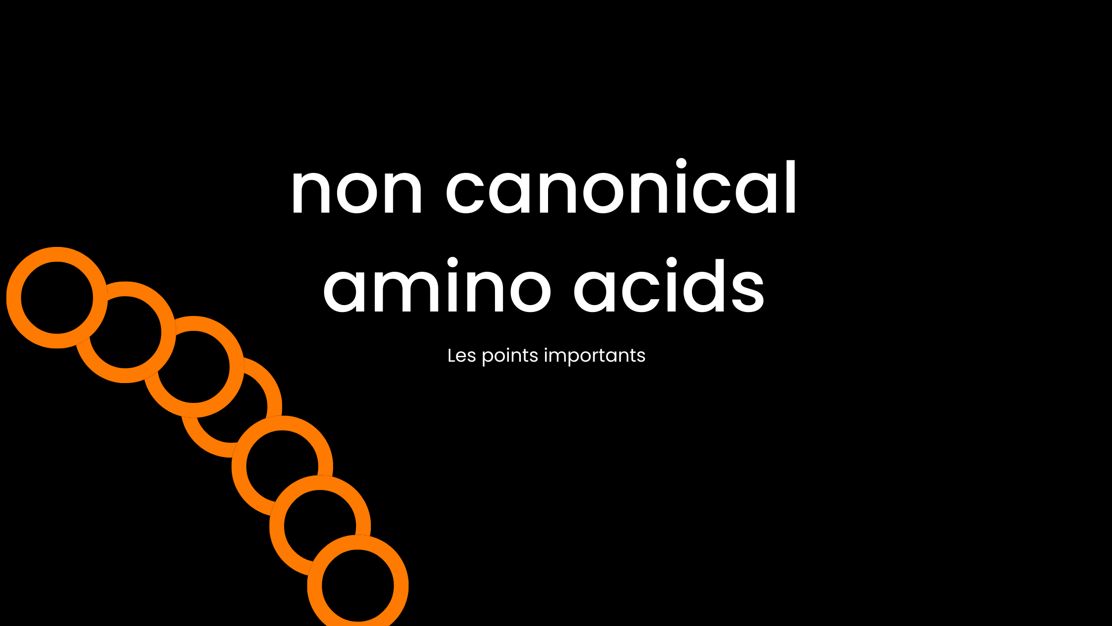 non canonical amino acids | Les points importants