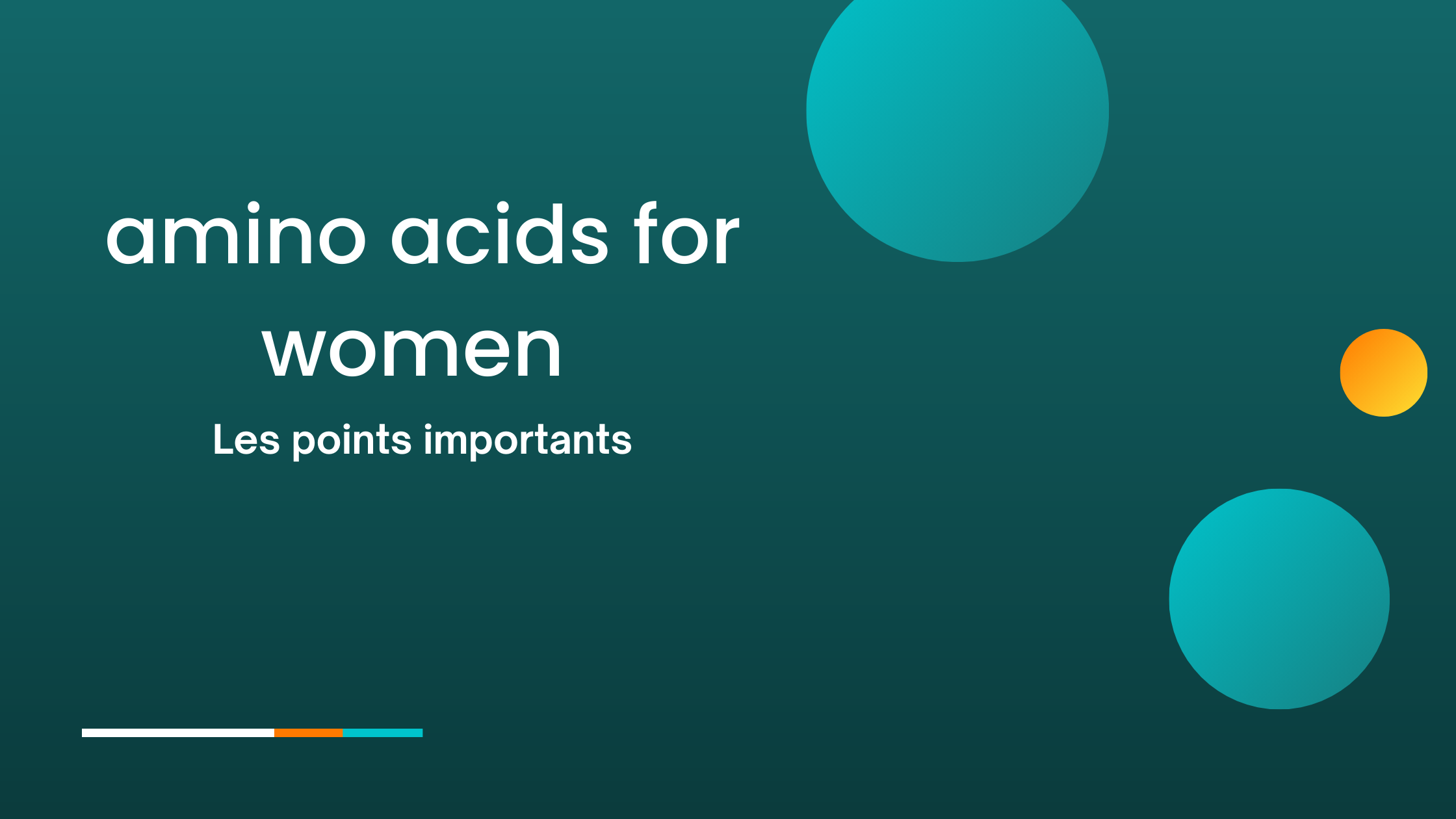 amino acids for women | Les points importants