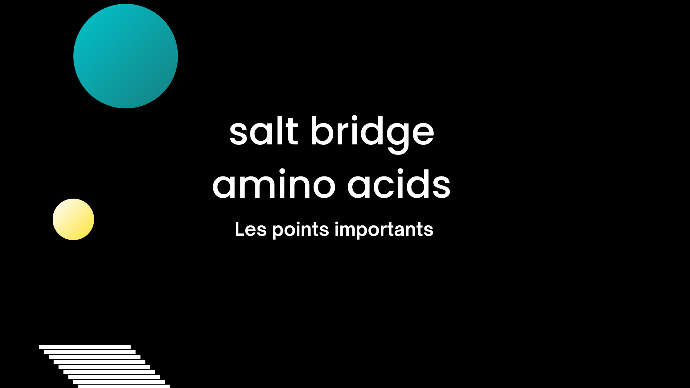 salt bridge amino acids | Les points importants