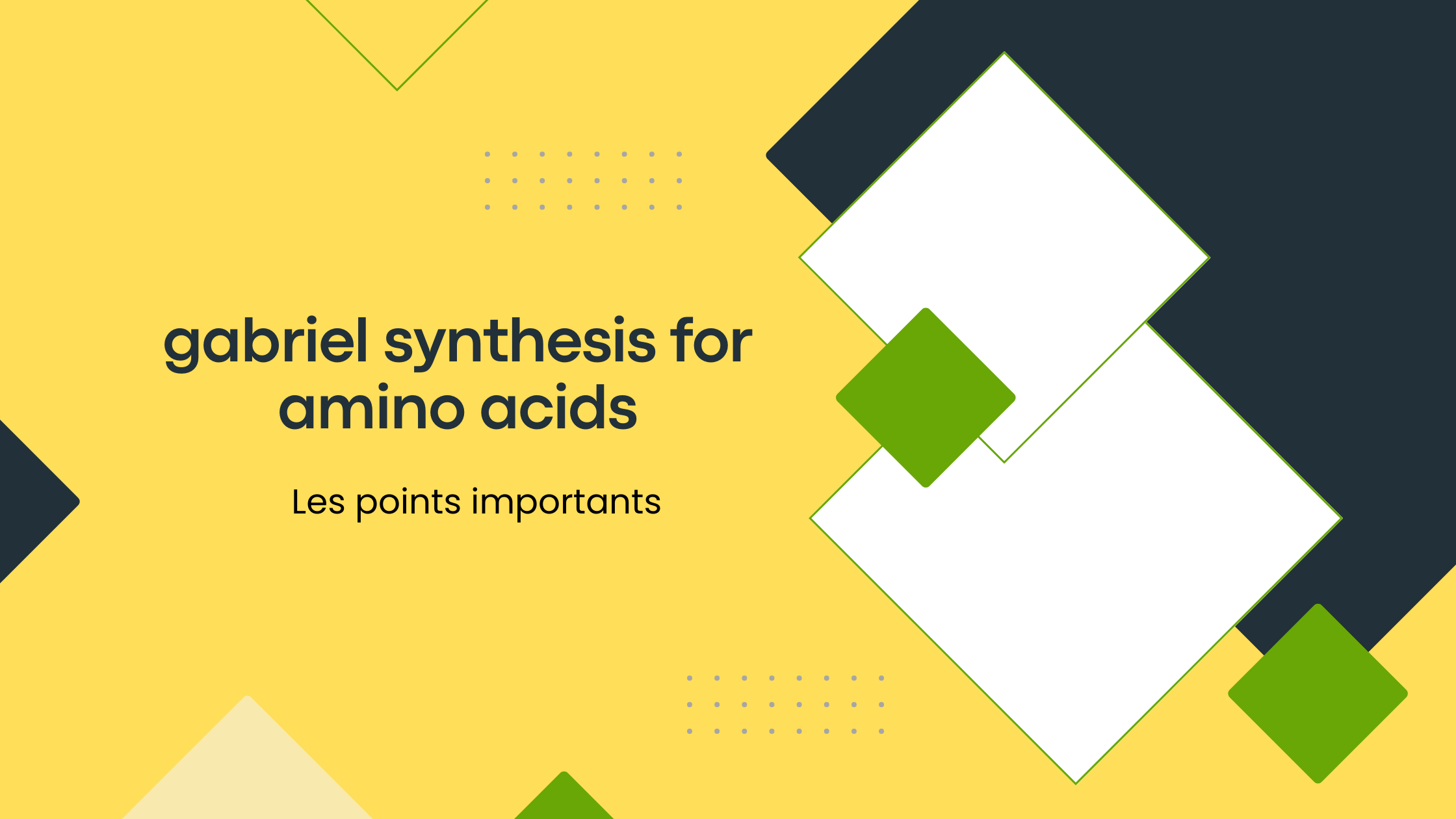 gabriel synthesis for amino acids | Les points importants