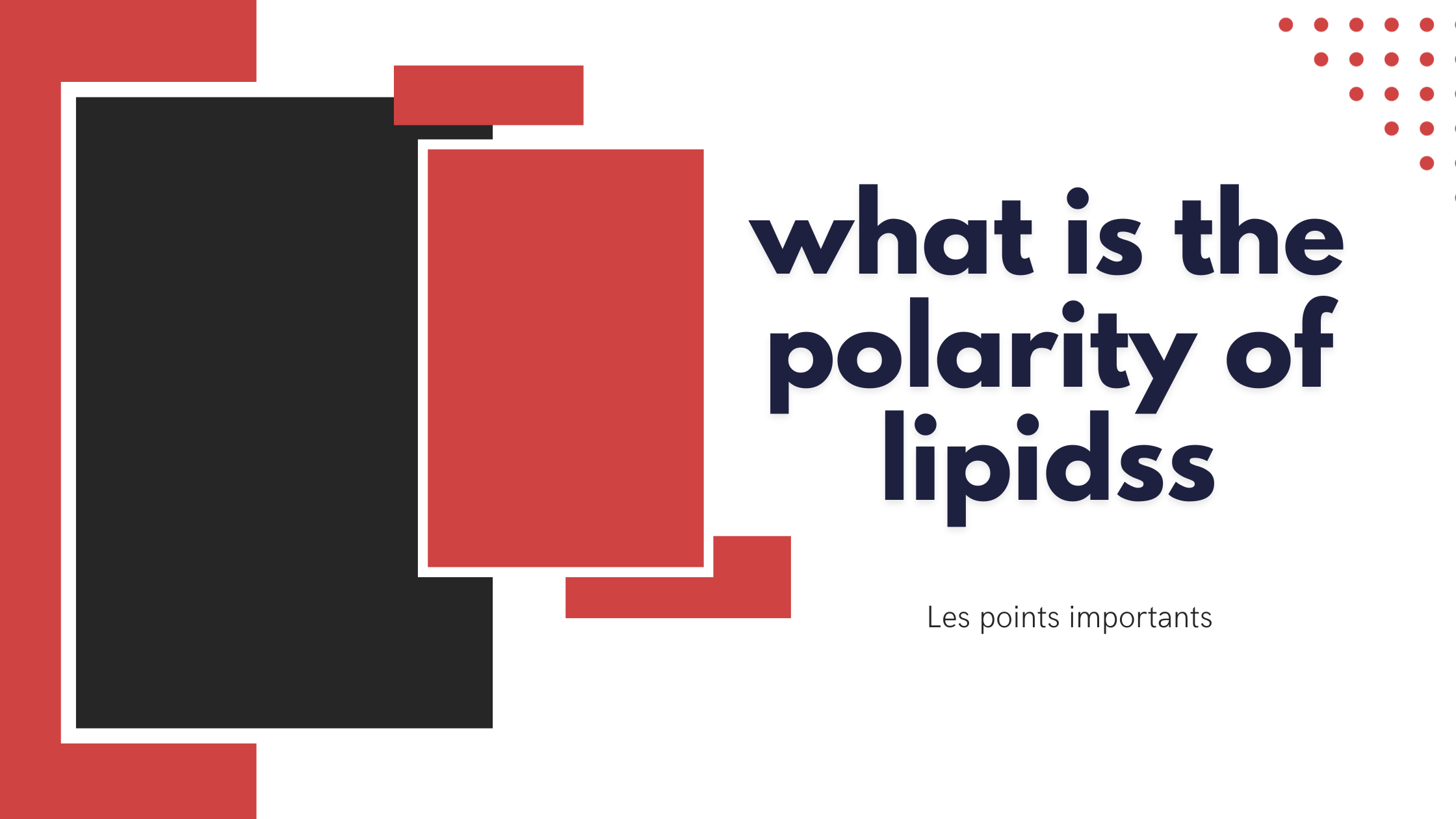 what is the polarity of lipids | Les points importants