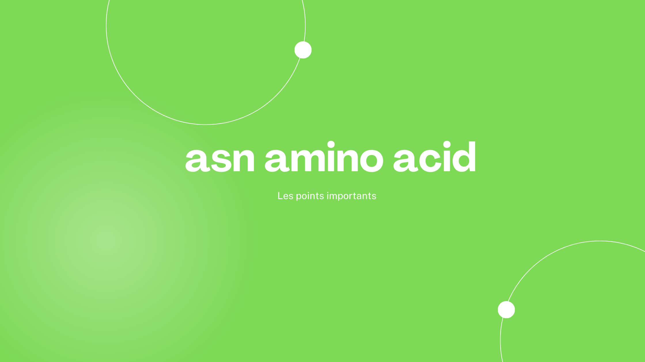 asn amino acid | Les points importants