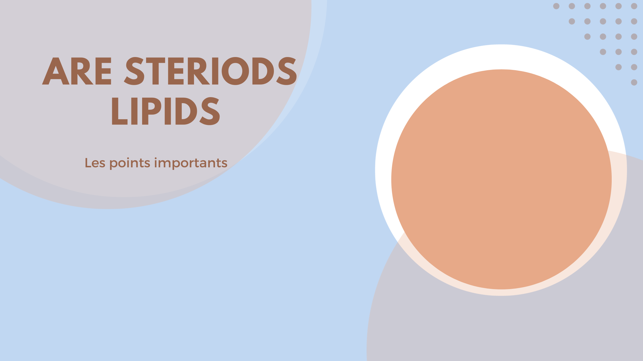 are steriods lipids | Les points importants