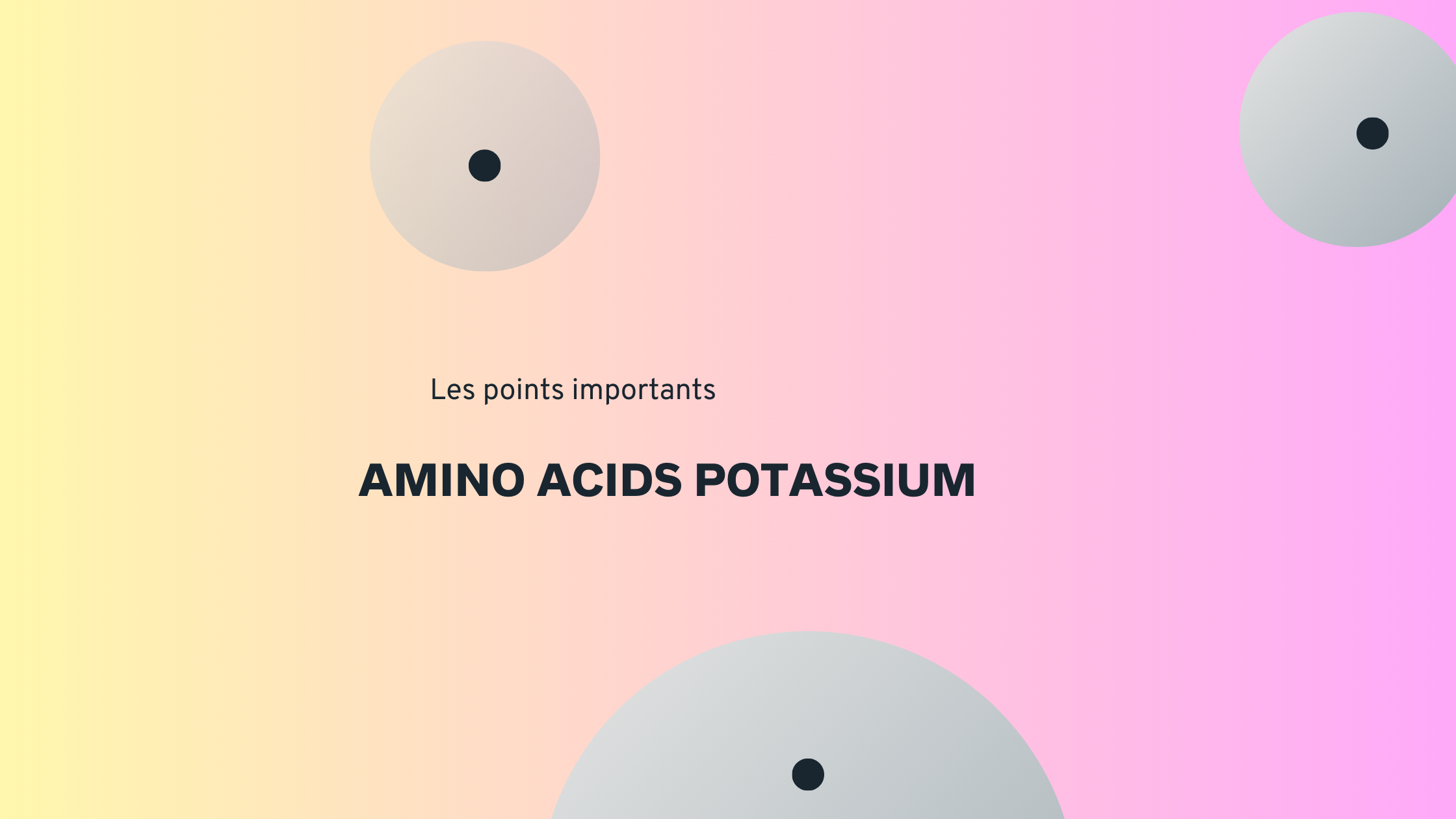 amino acids potassium | Les points importants