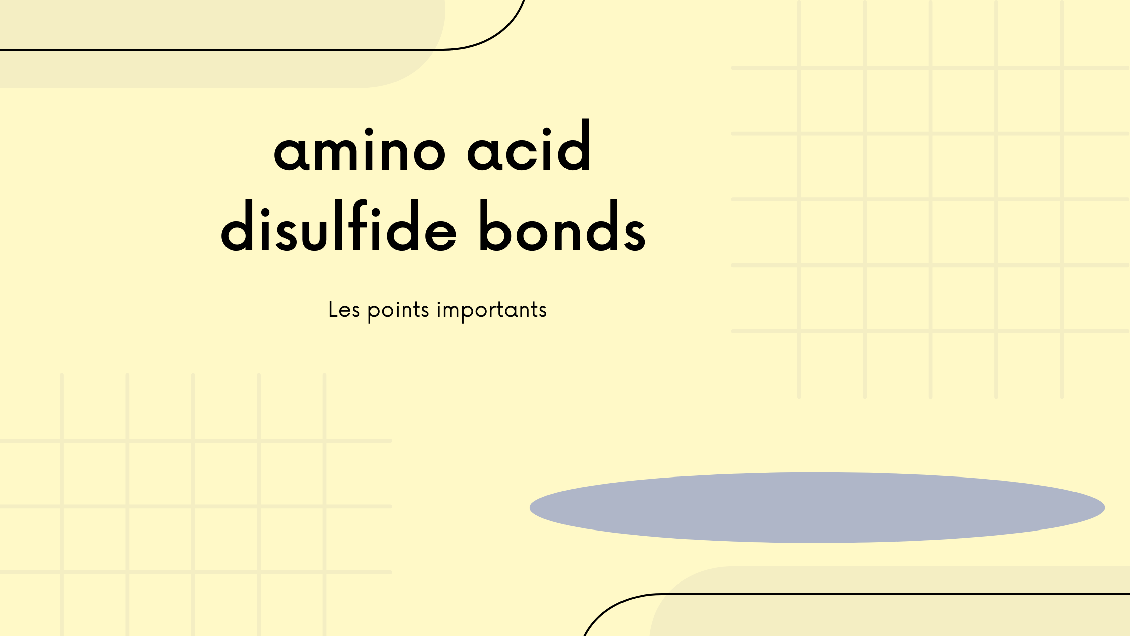amino acid disulfide bonds | Les points importants