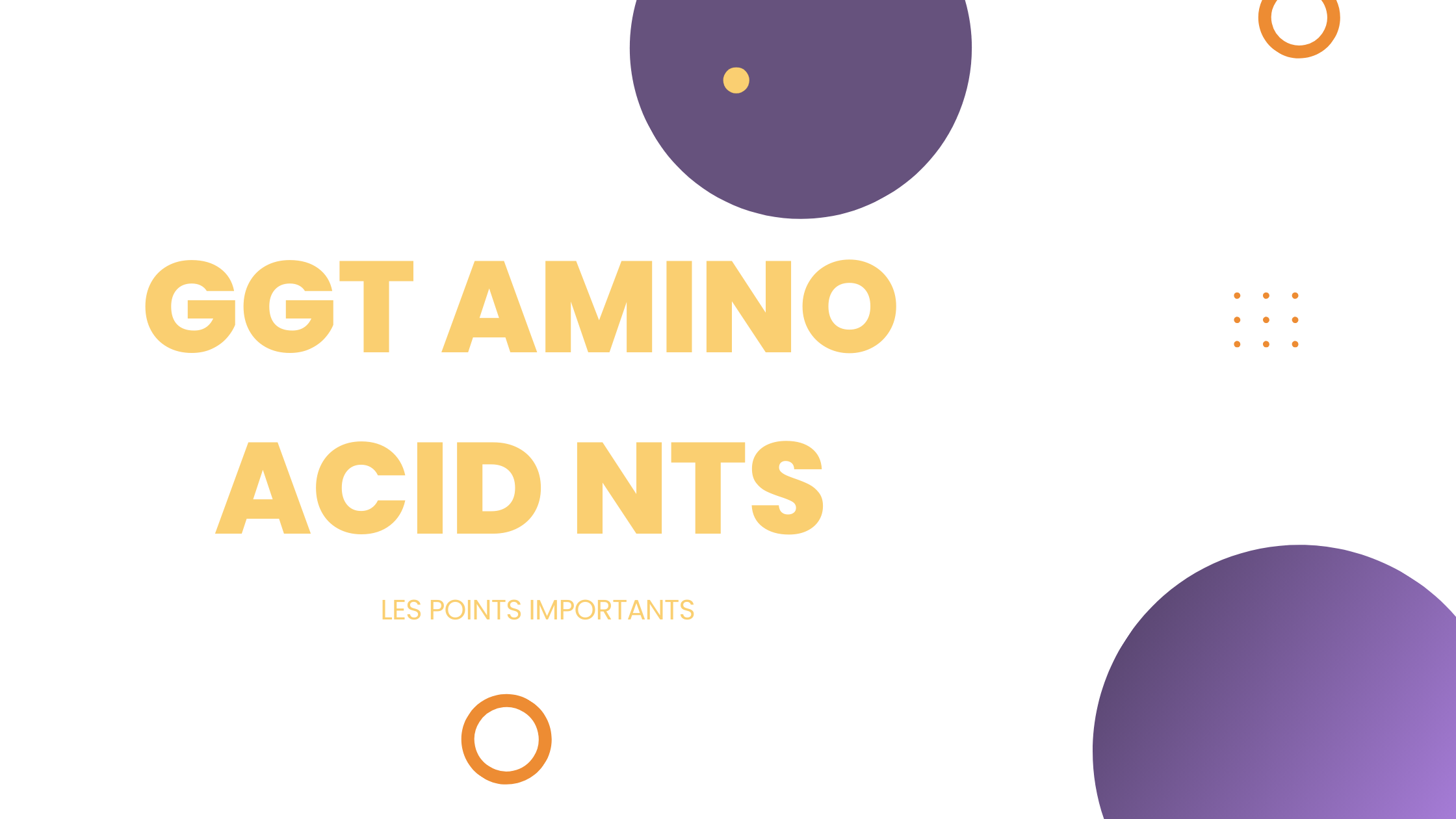 ggt amino acid | Les points importants